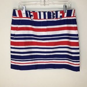 Vineyard Vines Skirt Cotton Linen Red White Blue